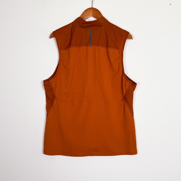 REI co-op Women's Large Outdoor Hiking zip up Vest in burnt orange Stretch Nylon - Picture 5 of 12
